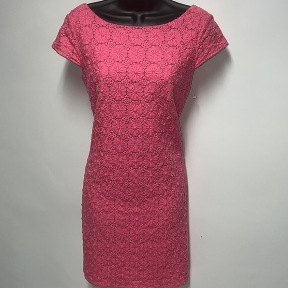 Lilly Pulitzer Pretty in Pink Floral Laced  Dress NWOT 4 - Picture 3 of 11